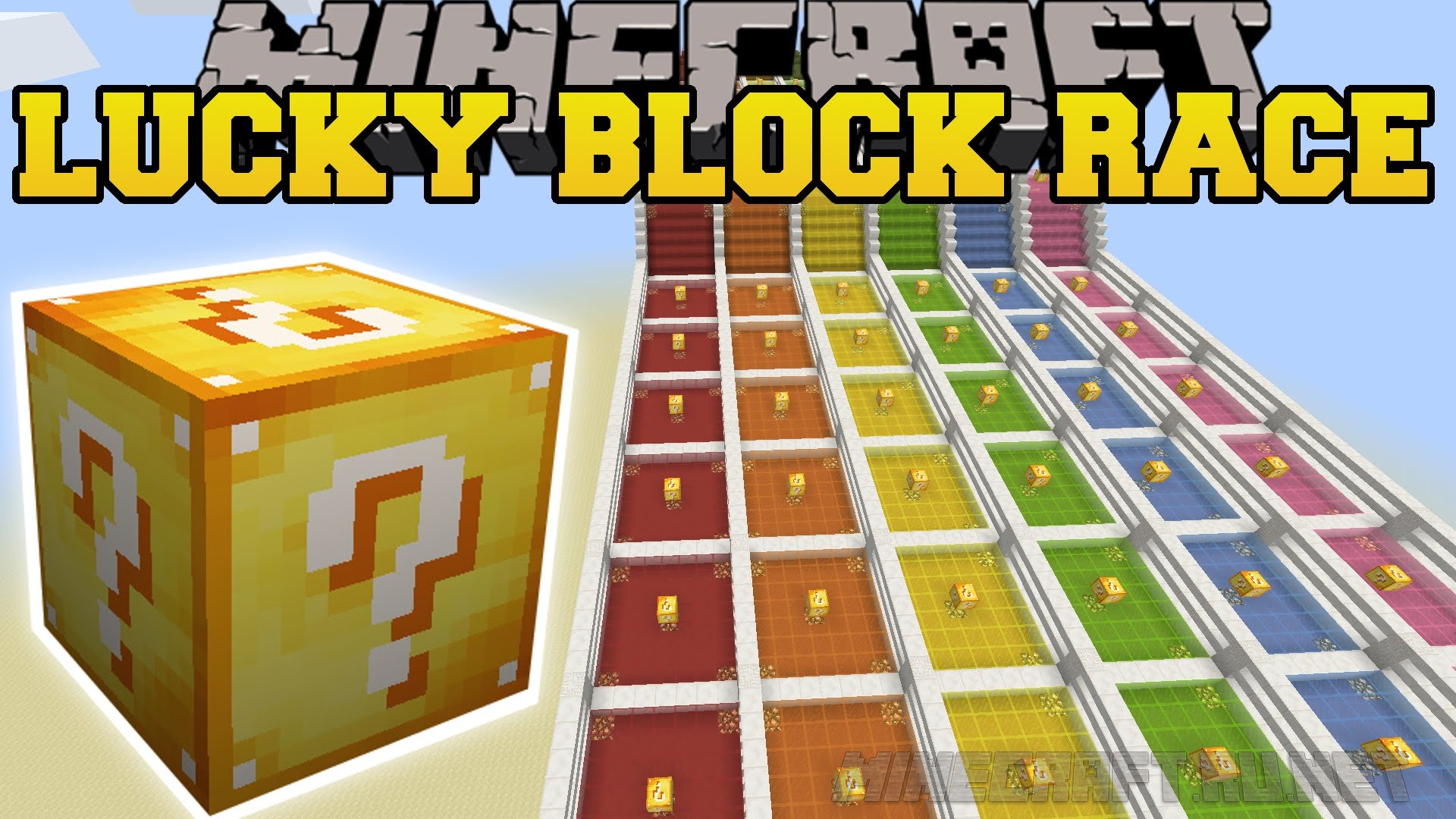 Lucky Block Race 1.8 Minecraft Map